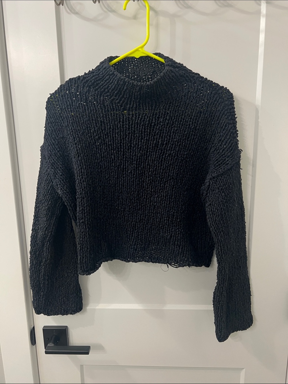 Anthropologie Black Chunky Turtleneck Sweater